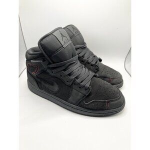 Air Jordan 1 Mid SE Craft Dark Smoke Red Sneakers Mens Size 7.5